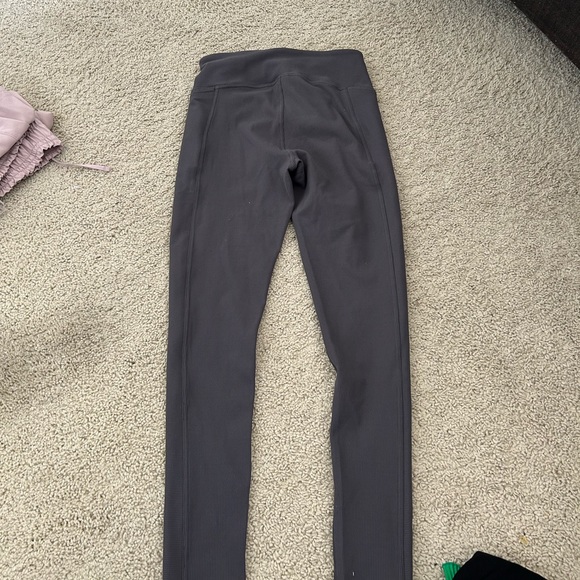 Zella gray leggings size medium ribbed - Picture 2 of 4